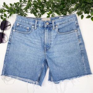 Everlane high rise raw hem Denim Shorts 27